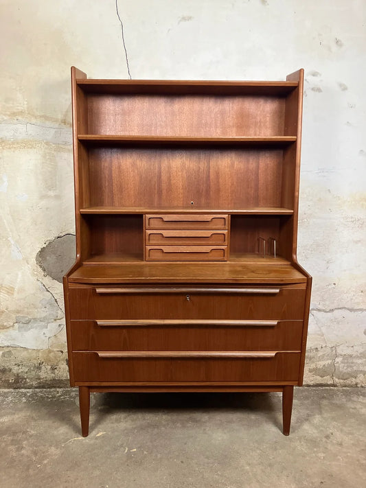 Libreria/scrittoio design danese vintage anni 50 [ck1835] misure L.163 H.100 P.48