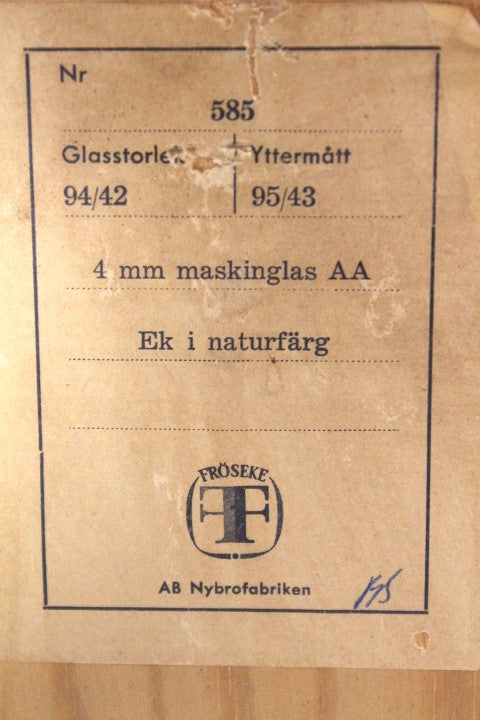 Specchio Nybrofabriken vintage design svedese anni 60 [sw14567] misure L.44 H.96 P.3,5